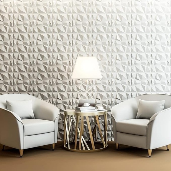 Other - White Diamond PVC 3D Wall Panels